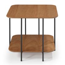 Mesa Apoio Lateral Lógica Baixa Retangular Nacional Móveis 52 cm (Altura) Tampo MDF Laminado Pinhão