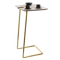 Mesa Apoio Lateral para Sofá Atenas Pé Dourado LarFlex Mesa Apoio Lateral para Sofá Atenas Pé Dourado LarFlex