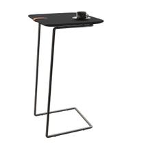 Mesa Apoio Lateral para Sofá Atenas Pé Preto Mesa Apoio Lateral para Sofá Atenas Pé Preto