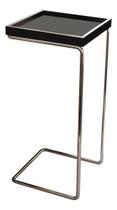 Mesa Apoio Lateral Para Sofá Laqueada Pé Cromado Prata Mesa Apoio Lateral Para Sofá Laqueada Pé Cromado Prata