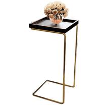 Mesa Apoio Lateral para Sofá Pé Dourado LarFlex Mesa Apoio Lateral para Sofá Pé Dourado LarFlex