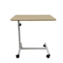 Mesa Apoio Refeição Alimentação Leito Hospitalar Com Rodas Cama Box Altura Regulável MDF Paciente Acamado Suporte Comida Aço Carbono Domiciliar Leve