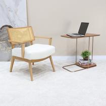 Mesa Apoio Sofá Onix Metal e Madeira