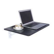 Mesa Articulada Preta De Parede 50x40cm Retratil Cozinha Sala Quarto Escritório Arredondada