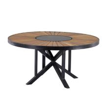 Mesa Atenas Com Prato Giratório em Aluminio Trama Original Mesa Atenas Com Prato Giratório em Aluminio Trama Original