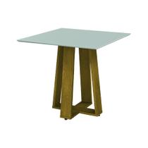 Mesa Athenas 0,90x0,90 Dobuê Carvalho/Off White