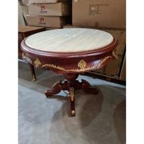 Mesa Auxiliar 1mt Madeira Maciça Bronze Flor de Liz Formosa