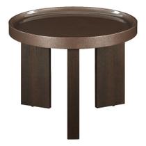 Mesa auxiliar Acme Lakita verde oscuro/castaño oscuro con alto brillo
