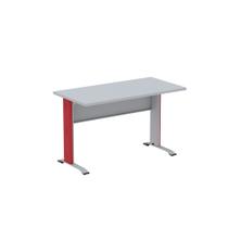 Mesa Auxiliar Aretto Pandin 90 Cm Cinza e Vermelho