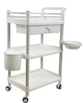 Mesa Auxiliar BIOTRON com Rodizio Para Salao, clinica, consultório