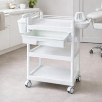 Mesa Auxiliar BIOTRON com Rodizio Para Salao, clinica, consultório