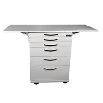 Mesa Auxiliar Clínica - Deki Móveis - c/ abas retráteis Mesa Auxiliar Clínica - Deki Móveis - c/ abas retráteis