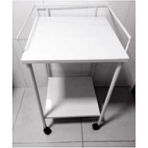Mesa Auxiliar com Varanda 50x50cm com Rodas Mesa Auxiliar com Varanda 50x50cm com Rodas