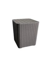 Mesa Auxiliar De Jardim Rattan Capri Cinza