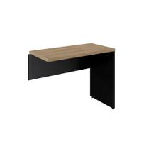Mesa Auxiliar Direita Esquerda Pé Painel 90cm Tampo Amadeirado e Preto Yescasa