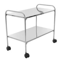 Mesa auxiliar em aço inox 90x50x80cm com rodizio Mesa auxiliar em aço inox 90x50x80cm com rodizio