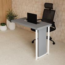 Mesa Auxiliar Escritório 71,5x120cm de Acoplar Direita e Esquerda Pés Metal Industrial Executive