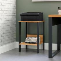 Mesa Auxiliar Escritório MDF Industrial Freijó/Preto Fosco Mesa Auxiliar Escritório MDF Industrial Freijó/Preto Fosco