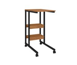 Mesa Auxiliar Fit Suporte Lateral Apoio Canto Centro Sofá Cama Leitura Livros Revista Notebook Computador Luxo Estilo Industrial Estudo Decoração Aço