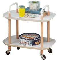 Mesa auxiliar lateral madeira carrinho organizador multiuso Mesa auxiliar lateral madeira carrinho organizador multiuso