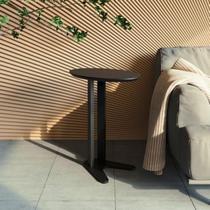 Mesa Auxiliar Lateral Orgânica Oval 100% MDF 60cm