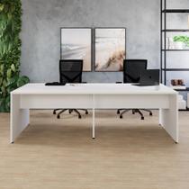 Mesa Auxiliar Lateral para Escrivaninha Dupla com Painel Smart 120x120cm Yescasa Branco
