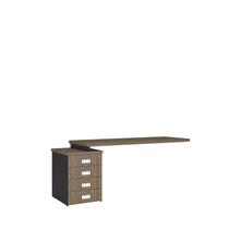 Mesa Auxiliar para Escritório com Gaveteiro Pedestal Design Moderno 4 Gavetas 90cm Ameixa E Preto Chess