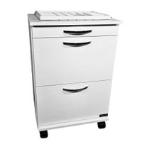 Mesa Auxiliar Profissional Mdf, 2 Gavetas, Puxadores Antiferrugem