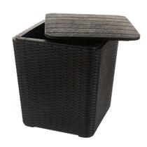 Mesa Auxiliar Rattan Capri - Preto