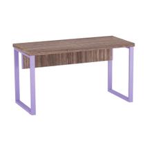 Mesa Auxiliar Tubolar PE 40 Pandin 90 Cm Walnut e Lilas Mesa Auxiliar Tubolar PE 40 Pandin 90 Cm Walnut e Lilas