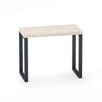 Mesa Auxiliar Tubolar PE 40 Pandin 90 x 45 Cm Casablanca e Grafito Mesa Auxiliar Tubolar PE 40 Pandin 90 x 45 Cm Casablanca e Grafito