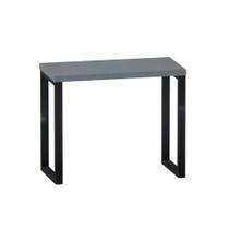 Mesa Auxiliar Tubolar PE 40 Pandin 90 x 45 Cm Grafito e Preto Mesa Auxiliar Tubolar PE 40 Pandin 90 x 45 Cm Grafito e Preto
