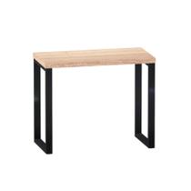 Mesa Auxiliar Tubolar PE 40 Pandin 90 x 45 Cm Noce Naturale e Preto Mesa Auxiliar Tubolar PE 40 Pandin 90 x 45 Cm Noce Naturale e Preto