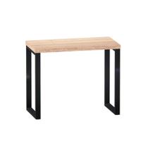 Mesa Auxiliar Tubolar PE 40 Pandin 90 x 45 Cm Noce Naturale e Preto Mesa Auxiliar Tubolar PE 40 Pandin 90 x 45 Cm Noce Naturale e Preto