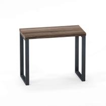 Mesa Auxiliar Tubolar PE 40 Pandin 90 x 45 Cm Walnut e Grafito Mesa Auxiliar Tubolar PE 40 Pandin 90 x 45 Cm Walnut e Grafito