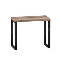 Mesa Auxiliar Tubolar PE 40 Pandin 90 x 45 Cm Walnut e Preto Mesa Auxiliar Tubolar PE 40 Pandin 90 x 45 Cm Walnut e Preto