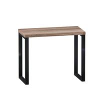 Mesa Auxiliar Tubolar PE 40 Pandin 90 x 45 Cm Walnut e Preto Mesa Auxiliar Tubolar PE 40 Pandin 90 x 45 Cm Walnut e Preto