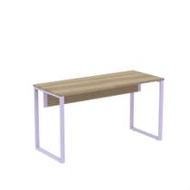 Mesa Auxiliar Tubular P25 Pandin 90 CM Noce Naturale e Lilas