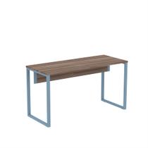 Mesa Auxiliar Tubular P25 Pandin 90 CM Walnut e Azul Dali