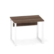 Mesa Auxiliar Tubular P25 Pandin 90 CM Walnut e Branco