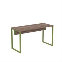 Mesa Auxiliar Tubular P25 Pandin 90 CM Walnut e Verde