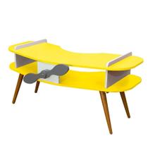 Mesa Avião Amarelo Com Hélice E Pés Palito Design Criativo Mesa Desenho Quarto Menina Menino Infantil Mobília Decor