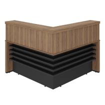 Mesa Balcao Atendimento Recepcao Tampo Tamburato 148X148 cm Artany