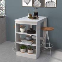 Mesa Bancada 2 Lugares com Nichos Linha B'S Branco Mesa Bancada 2 Lugares com Nichos Linha B'S Branco