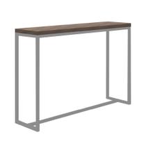 Mesa Bancada Bistrô Mavie 150cm Industrial Office Cozinha Ferro Cinza MDF Rústico - Ahz Móveis