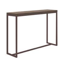 Mesa Bancada Bistrô Mavie 150cm Industrial Office Cozinha Ferro Marrom MDF Caramelo - Ahz Móveis