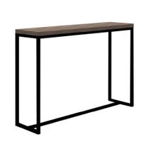 Mesa Bancada Bistrô Mavie 150cm Industrial Office Cozinha Ferro Preto MDF Imbuia - Ahz Móveis