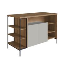 Mesa Bancada Gourmet 131cm com Arm 2 Portas P1035 Mel/Arenas Mesa Bancada Gourmet 131cm com Arm 2 Portas P1035 Mel/Arenas