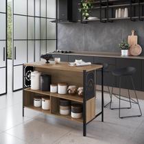 Mesa Bancada Gourmet Estilo Industrial 127cm Mel