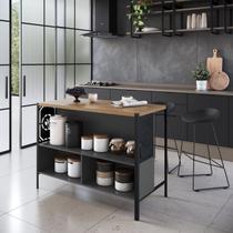 Mesa Bancada Gourmet Estilo Industrial 127cm Mesa Bancada Gourmet Estilo Industrial 127cm